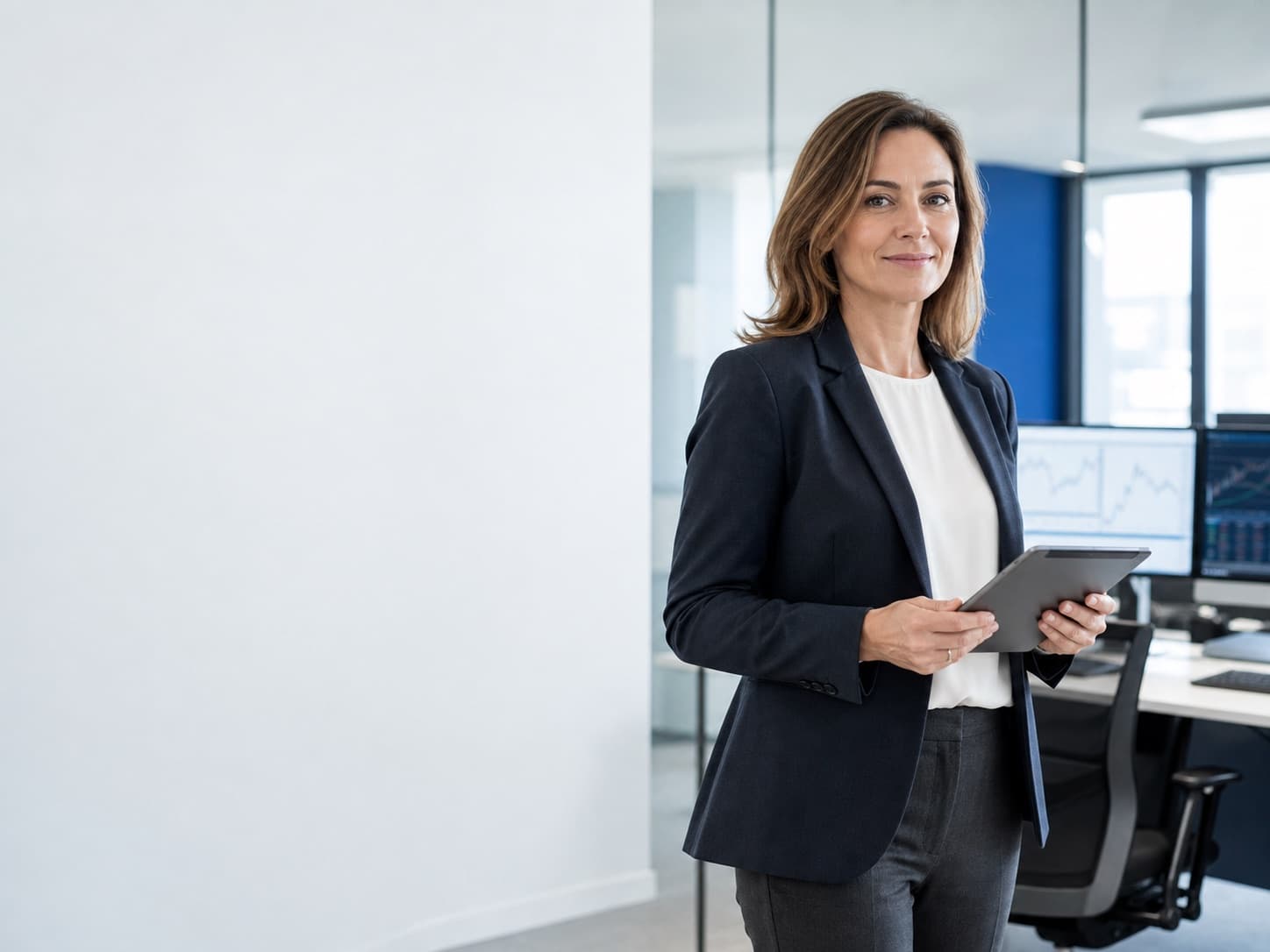 Fictional compliance specialist comparing a CFD instrument sheet, cost schedule, and trading platform screen