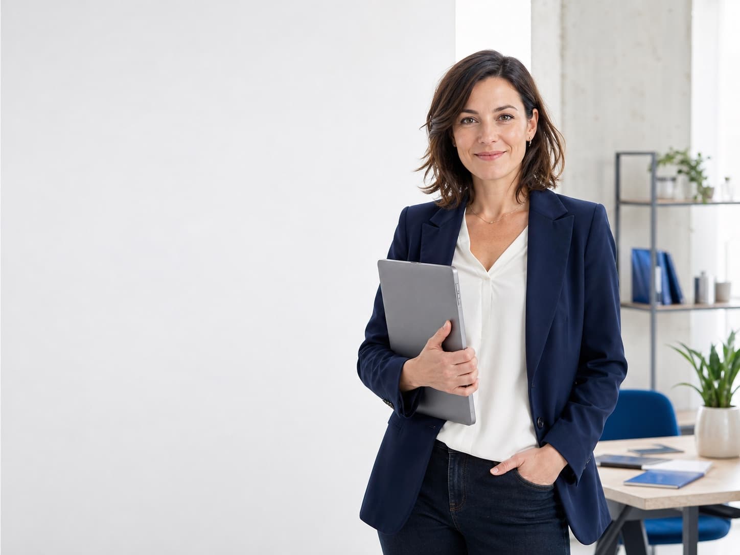 Fictional SEO agency operator managing client briefs, approvals, and a domain registry