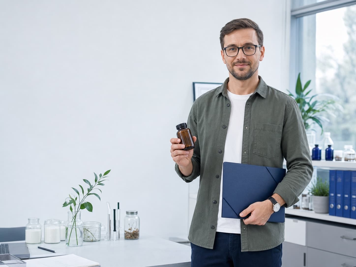 A fictional hemp brand owner comparing a product label with its documentation